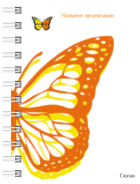 Блокноты-книжки A7 - Бабочка оранжево-желтая