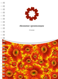 Блокноты-книжки A5 - Красные цветы
