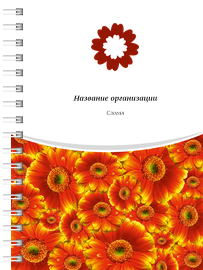Блокноты-книжки A6 - Красные цветы