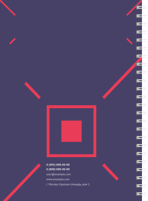Блокноты-книжки A5 - Геометрические лучи Задняя обложка