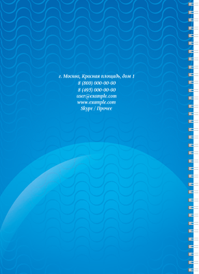 Блокноты-книжки A4 - Зоомагазин - Синий Задняя обложка