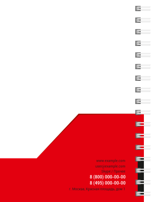 Блокноты-книжки A6 - Бухгалтерский учёт - Красный Задняя обложка
