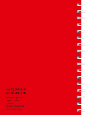 Блокноты-книжки A6 - Красный ноутбук Задняя обложка
