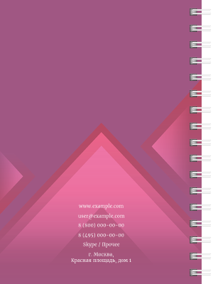 Блокноты-книжки A6 - Лиловые треугольники Задняя обложка