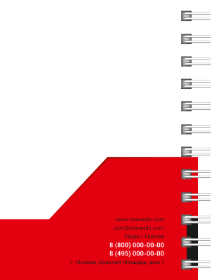 Блокноты-книжки A7 - Бухгалтерский учёт - Красный Задняя обложка
