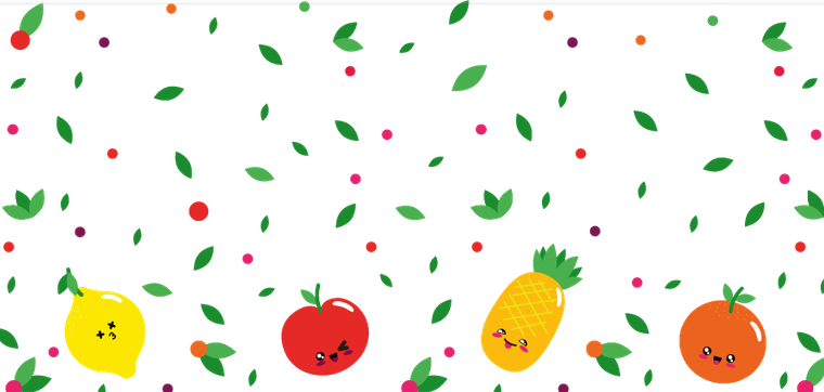 Пригласительные открытки - Заводные фрукты Задняя обложка
